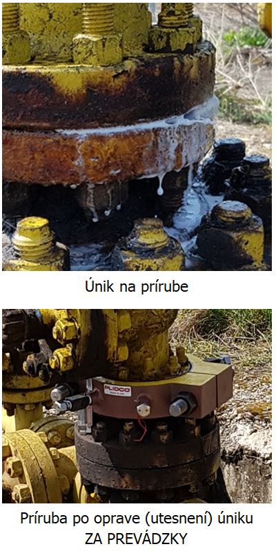 Oprava úniku (netesnosti) na prirube